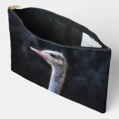 Pochette À Accessoires portrait d'autruche (Ouvrir)