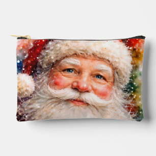 Pochette À Accessoires Portrait de Père Noël de Noël joyeux