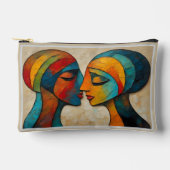 Pochette À Accessoires Portrait d'un couple d'art Abstrait (Recto)