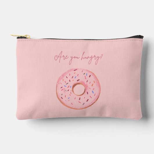 Pochette À Accessoires Pouch à Donut - "As-tu faim ?" 🍩 💞 (Recto)