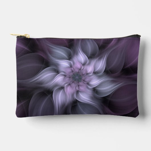 Pochette À Accessoires Pouch Accessoire Fleur Violet Fractée (Recto)