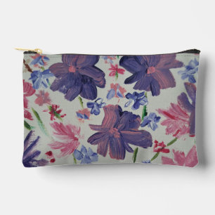 Pochette À Accessoires Pouch Accessoire Floral Lune Bleue