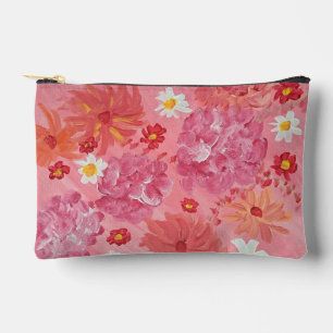 Pochette À Accessoires Pouch Accessoires Floraux Rose Sunset