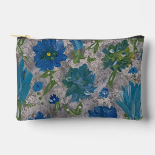 Pochette À Accessoires Pouch Accessoires Floraux Turquoise Daisy