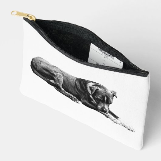 Pochette À Accessoires Pouch Zip Chien Ombragé (Ouvrir)