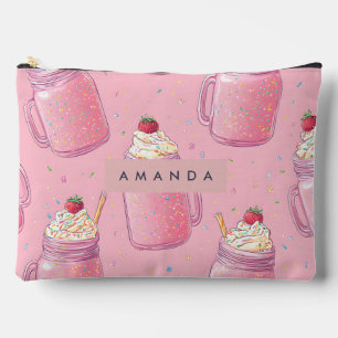 Pochette À Accessoires Poudres colorées roses mignonnes personnalisées po