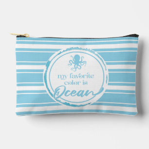 Pochette À Accessoires Poulpe Bleu Côtier
