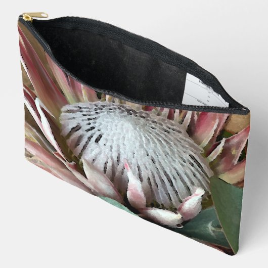 Pochette À Accessoires Poupée d'aquarelle King Protea (Ouvrir)