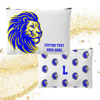 Poupée de crayon Lion Mascot bleu et jaune