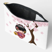 Pochette À Accessoires Poupée Sakura Kokeshi - jolie fille japonaise Geis (Ouvrir)