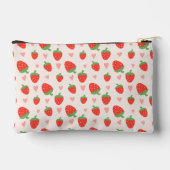 Pochette À Accessoires Poussée d'accessoires de fraises et de coeurs (Verso)