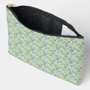 Pochette À Accessoires Prairie   Marguerites à l'aquarelle dansante