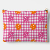 Pochette À Accessoires Préparation Pickleball Gingham Rose Orange Monogra (Verso)