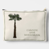 Pochette À Accessoires Preppy Coastal Palm Tree Monogram (Verso)