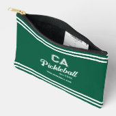 Pochette À Accessoires Preppy Green Pickleball Club Custom Crest Party (Ouvrir)