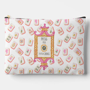 Pochette À Accessoires Presse aquarelle pour soirée Mahjong Champagne