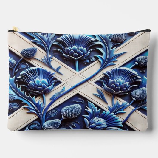 Pochette À Accessoires Print Cut Sew Bag with Scottish Thistles (Recto)