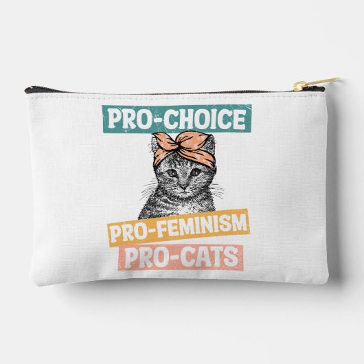 Pochette À Accessoires Pro Choice Pro Feminism Pro Cats (Verso)