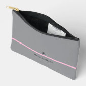 Pochette À Accessoires Professionnel Moderne Gris Blush Pink Simple (Ouvrir)