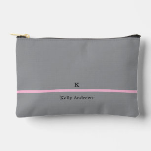 Pochette À Accessoires Professionnel Moderne Gris Blush Pink Simple