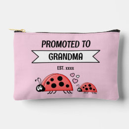 Pochette À Accessoires Promoted to Grandma ladybugs est year pink