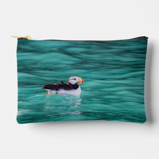 Pochette À Accessoires Puffin Dans La Baie De Résurrection, Alaska (Recto)