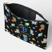 Pochette À Accessoires Puppies In Space Watercolor Dog Astronauts (Ouvrir)