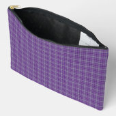 Pochette À Accessoires Purple Gray Plaid Tartan Pattern (Ouvrir)