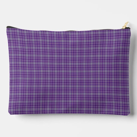 Pochette À Accessoires Purple Gray Plaid Tartan Pattern (Verso)