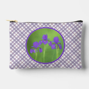Pochette À Accessoires Purple Iris Trio Peinture Art Fleur Originale