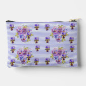 Pochette À Accessoires Purple Pansy Flower floral Shabby Watercolor Girls (Verso)