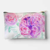 Pochette À Accessoires Purple Pink Rose Flower Pattern Watercolor Girls (Verso)