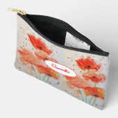 Pochette À Accessoires Purple Viola Watercolor Flower Girls Name Pansy (Ouvrir)