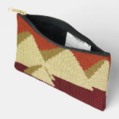 Pochette À Accessoires Pyramides Rouille naturelle Beige Artisan Crochet  (Ouvrir)