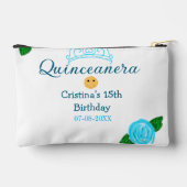 Pochette À Accessoires Quinceanera anos 15e anniversaire bleu rose couron (Verso)