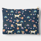 Pochette À Accessoires Quirky mignon Chien Rainbow Motif bleu Personnalis (Verso)