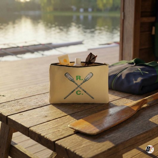 Pochette À Accessoires R.C. Initials Nautical Rowing Oars