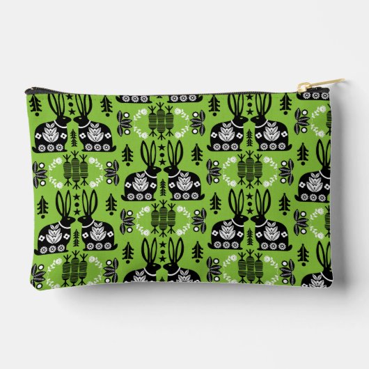 Pochette À Accessoires Rabbit Nordic Scandinavian Folk Art (Verso)