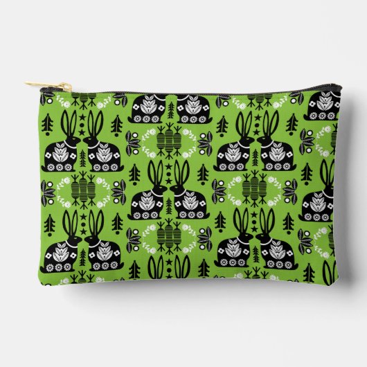 Pochette À Accessoires Rabbit Nordic Scandinavian Folk Art (Recto)