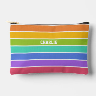 Pochette À Accessoires Rainbow Colours nom personnalisé