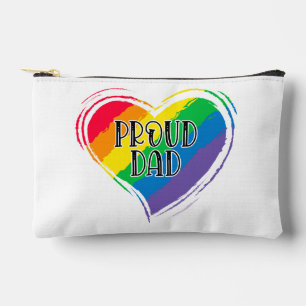 Pochette À Accessoires Rainbow Heart Flag Fier papa LGBT Gay pride Mois