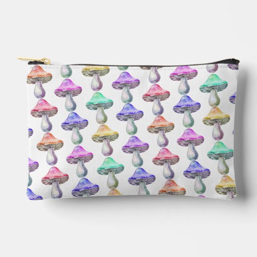 Pochette À Accessoires Rainbow Mushrooms Voyage Motif (Recto)