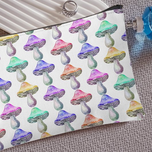 Pochette À Accessoires Rainbow Mushrooms Voyage Motif