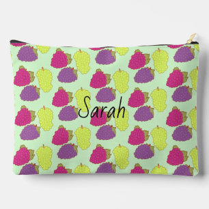 Pochette À Accessoires Raisins Rouge, Vert Et Violet