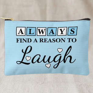 Pochette À Accessoires Raison de rire blanc bleu