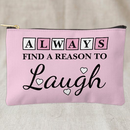 Pochette À Accessoires Raison de rire blanc rose