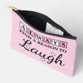 Pochette À Accessoires Raison de rire blanc rose (Ouvrir)