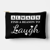 Pochette À Accessoires Raison de rire noir blanc (Recto)