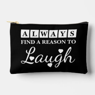 Pochette À Accessoires Raison de rire noir blanc