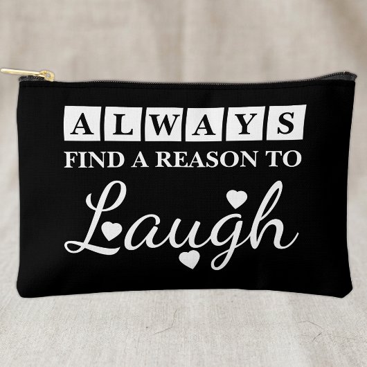 Pochette À Accessoires Raison de rire noir blanc